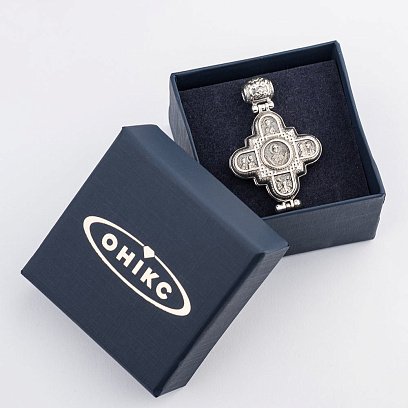 Мощевик зі срібла з чорнінням "Господь Вседержитель. Божа Матір" 131779 №11