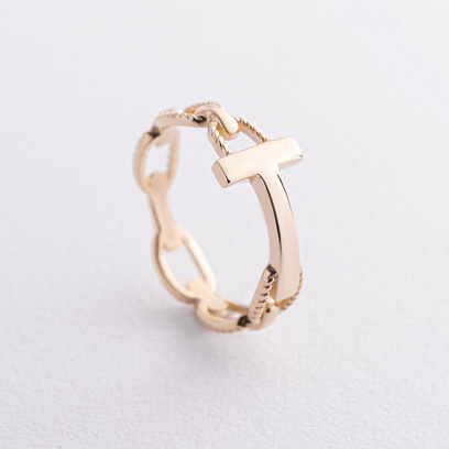 Каблучка "Tiana" у жовтому золоті к08350 №2