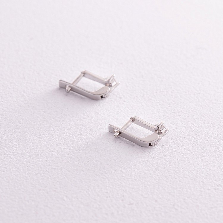 Детские серебряные серьги с фианитами 242 от ювелирного магазина Оникс - 2