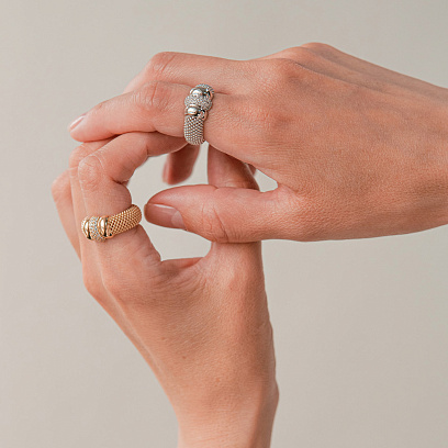 Кольцо "Marie" в желтом золоте (фианиты) к08272 №8