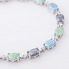 Срібний браслет з кольоровими фіанітами 141138 от ювелирного магазина Оникс - 1
