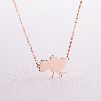 Колье "Моя Украина" в красном золоте (возможна гравировка) кол02298