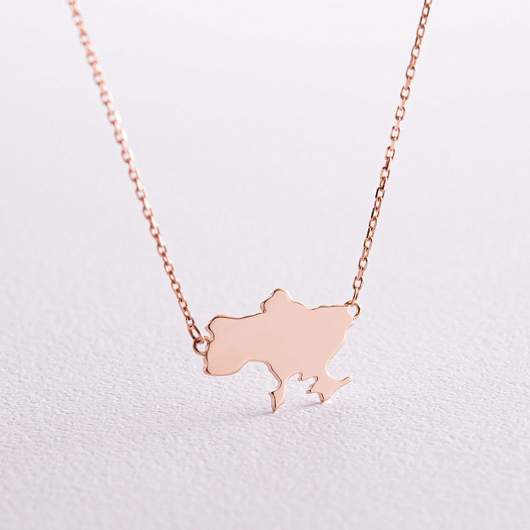 Колье "Моя Украина" в красном золоте (возможна гравировка) кол02298 от ювелирного магазина Оникс