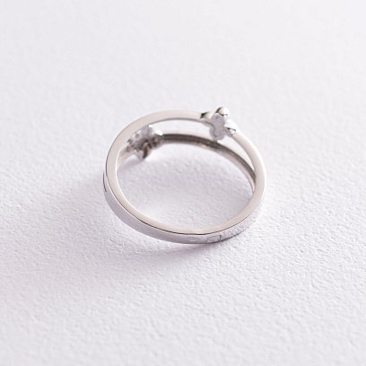 Каблучка "Конюшина" в білому золоті к06685 №3