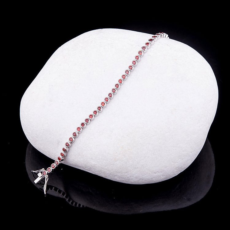 Срібний браслет з фіанітами 14884 від ювелірного магазину Онікс - 1