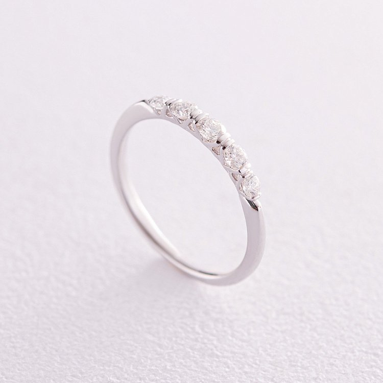 Каблучка у білому золоті з діамантами кб0451ca від ювелірного магазину Онікс