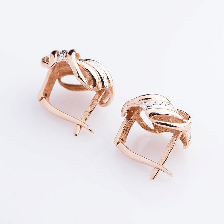 Золоті сережки без каменів с00085 від ювелірного магазину Онікс - 1