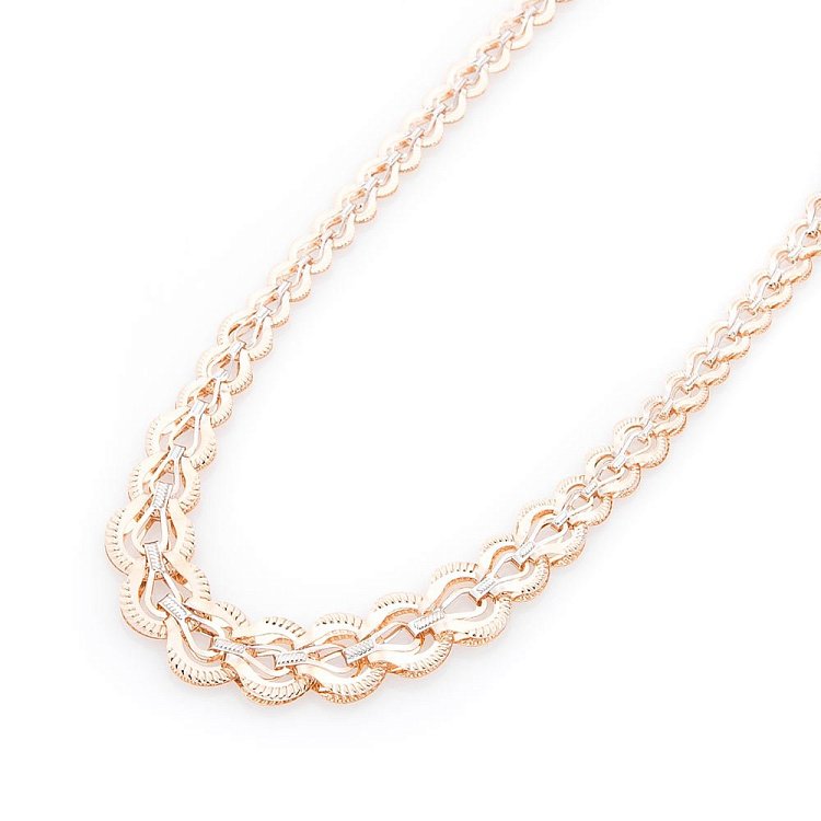 Ажурное золотое колье без камней кол00484 от ювелирного магазина Оникс