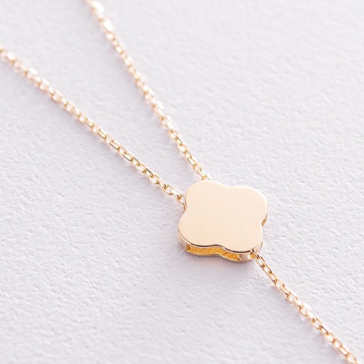 Кольє "Конюшина" в жовтому золоті кол01905 від ювелірного магазину Онікс - 2