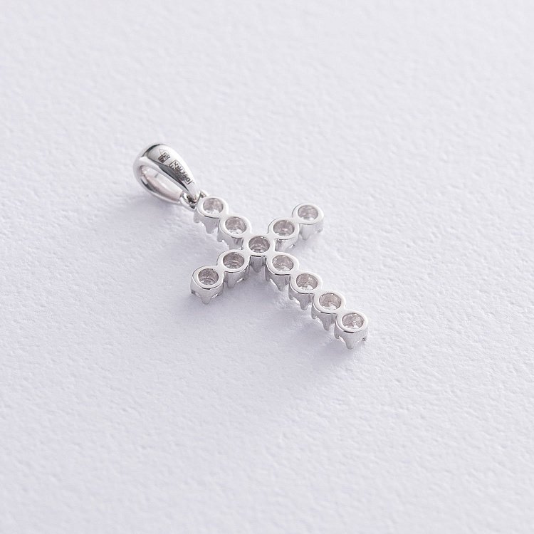 Золотий хрестик з діамантами пб0231ri від ювелірного магазину Онікс - 2