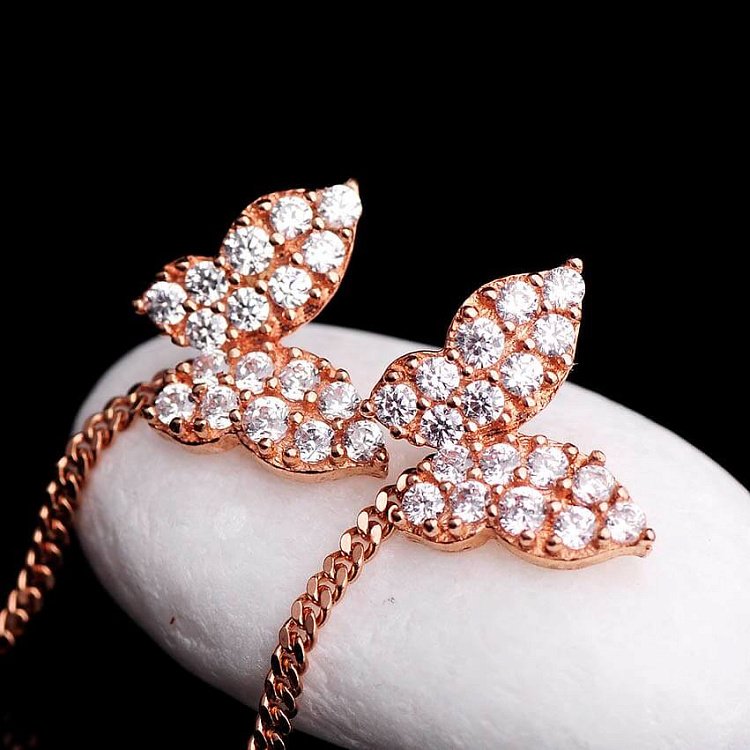 Золоті сережки "Метелики" с01432 від ювелірного магазину Онікс - 1