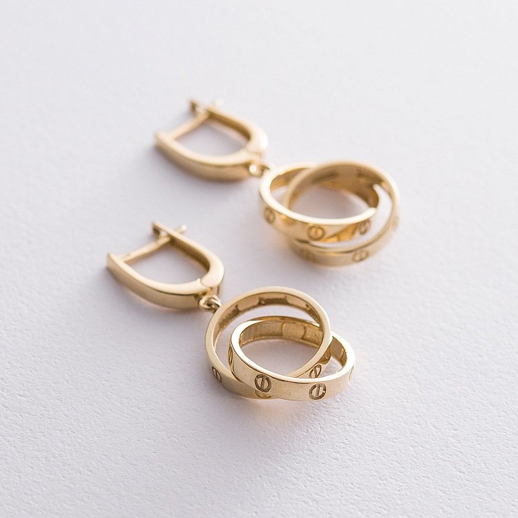 Золоті сережки Кола с06511 від ювелірного магазину Онікс - 3