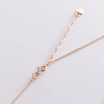 Колье "Влюбленные сердца" в желтом золоте кол01988 №4