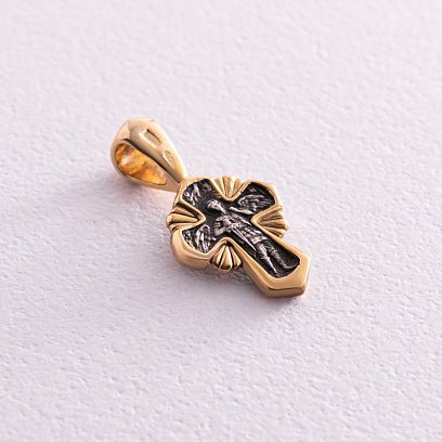 Серебряный крестик (позолота, чернение) 132757 №2