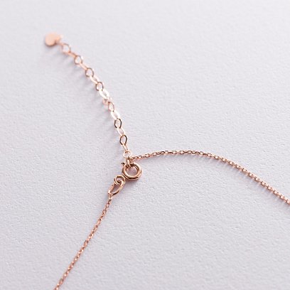 Золотое колье "Сердечки" с фианитами кол02013 №3