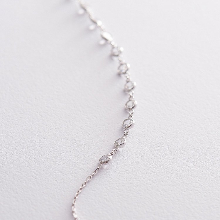 Срібне кольє з фіанітами 18656 від ювелірного магазину Онікс - 3