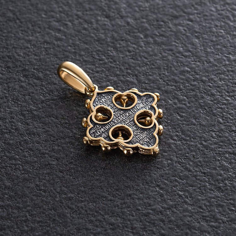 Срібний хрестик з позолотою 131801 від ювелірного магазину Онікс - 1