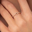 Золотое кольцо "Сердечко" с бриллиантами кб0458ca от ювелирного магазина Оникс - 3