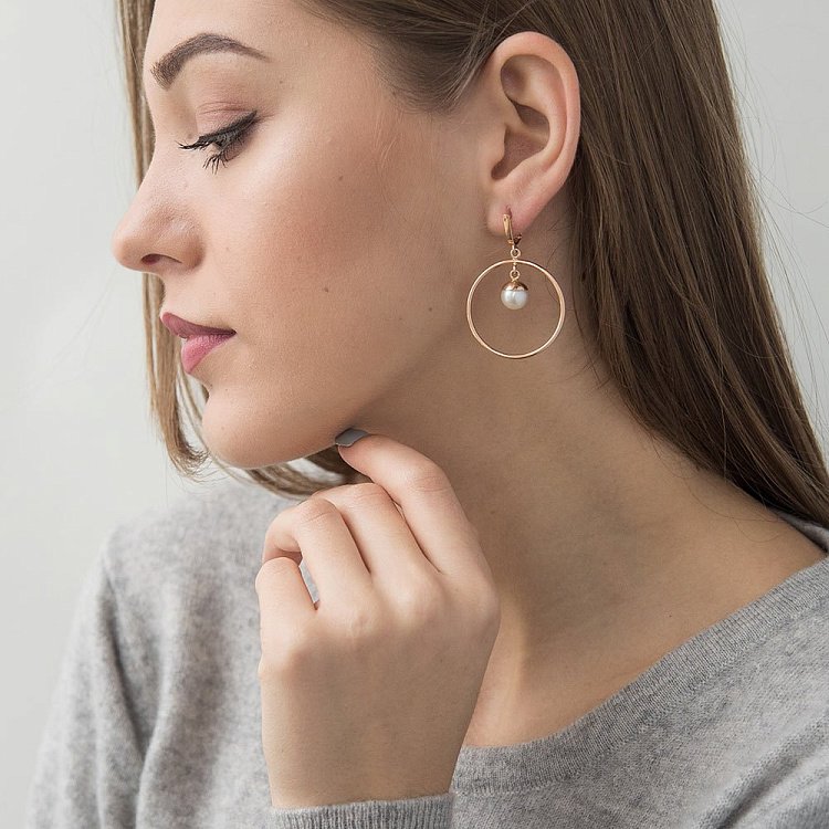 Золоті сережки (культ. прісн. перли) с01420т від ювелірного магазину Онікс - 4