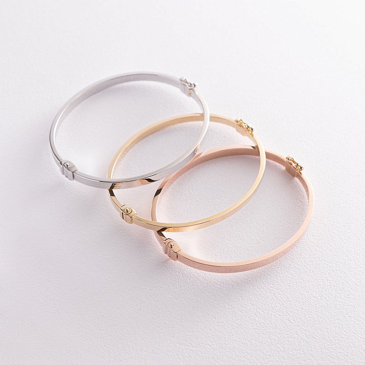 Жесткий браслет Love из белого золота б02051 от ювелирного магазина Оникс - 6