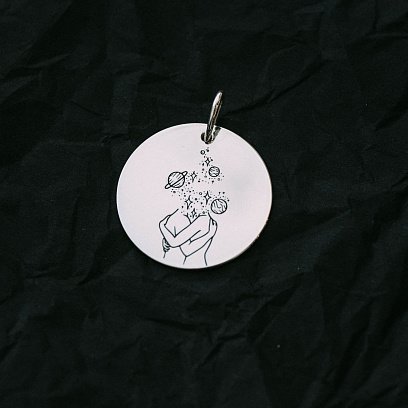 Серебряный кулон "Ты моя вселенная" 133090всел №5