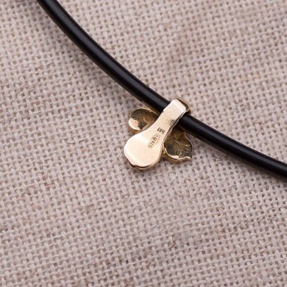 Серебряный крестик с позолотой 131799 №4