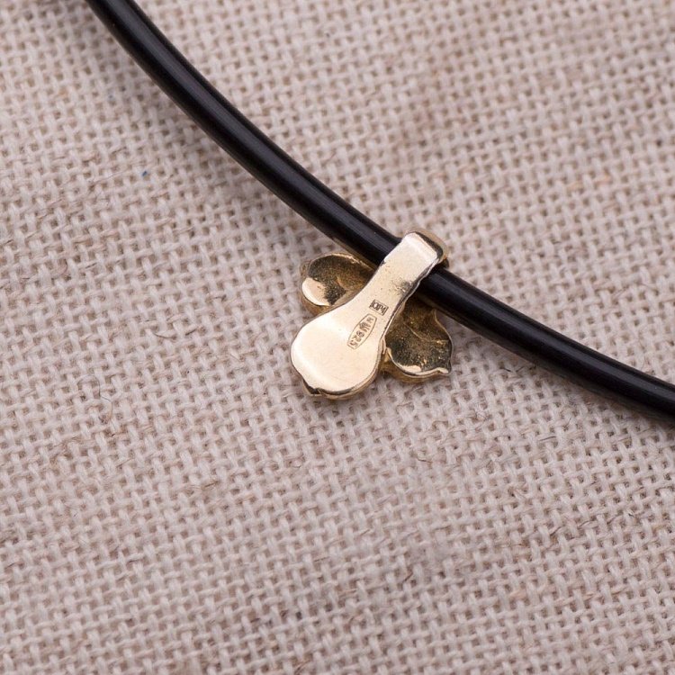 Серебряный крестик с позолотой 131799 от ювелирного магазина Оникс - 3