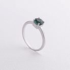 Серебряное кольцо с хризолитом 1852/1p-QGR от ювелирного магазина Оникс