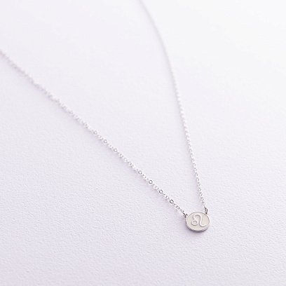 Срібне кольє "Знак зодіаку Лев" 181052лев