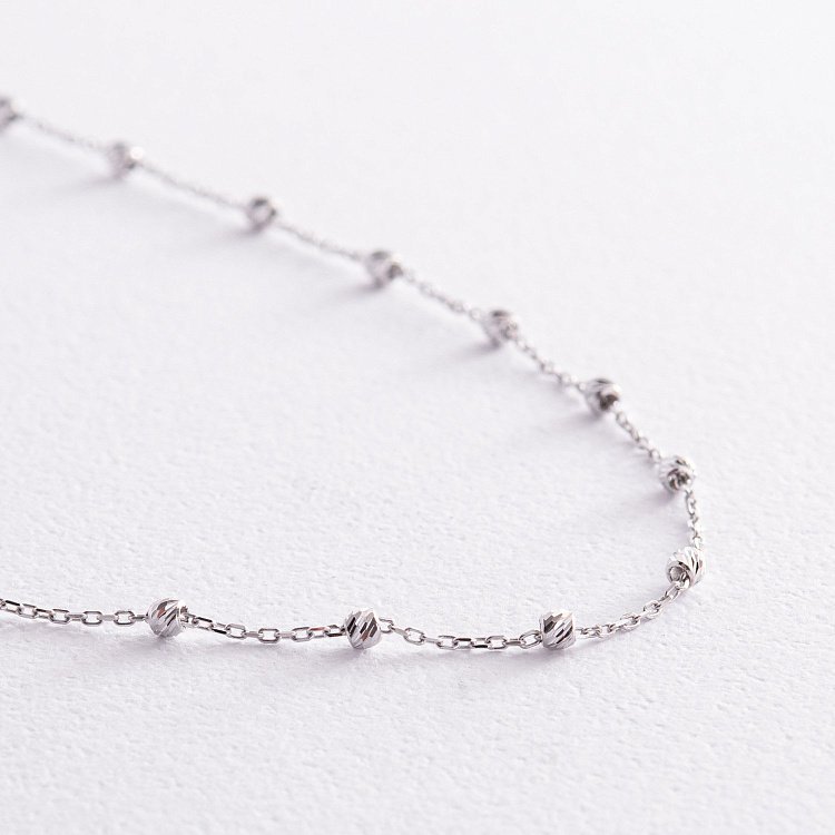 Кольє "Кульки" у білому золоті кол02409 від ювелірного магазину Онікс - 2