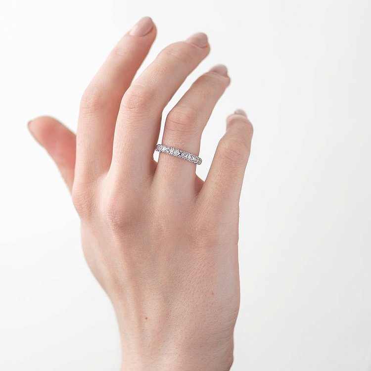 Золотое кольцо с бриллиантами р0122б - 3 Золотое кольцо с бриллиантами р0122б от ювелирного магазина Оникс - 3