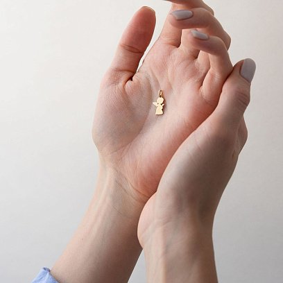 Кулон "Ангел" в желтом золоте п03571 №2