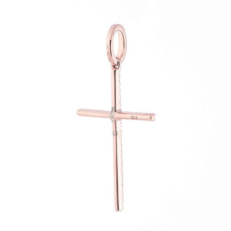 Золотой крестик с бриллиантами пб0074ch от ювелирного магазина Оникс - 1