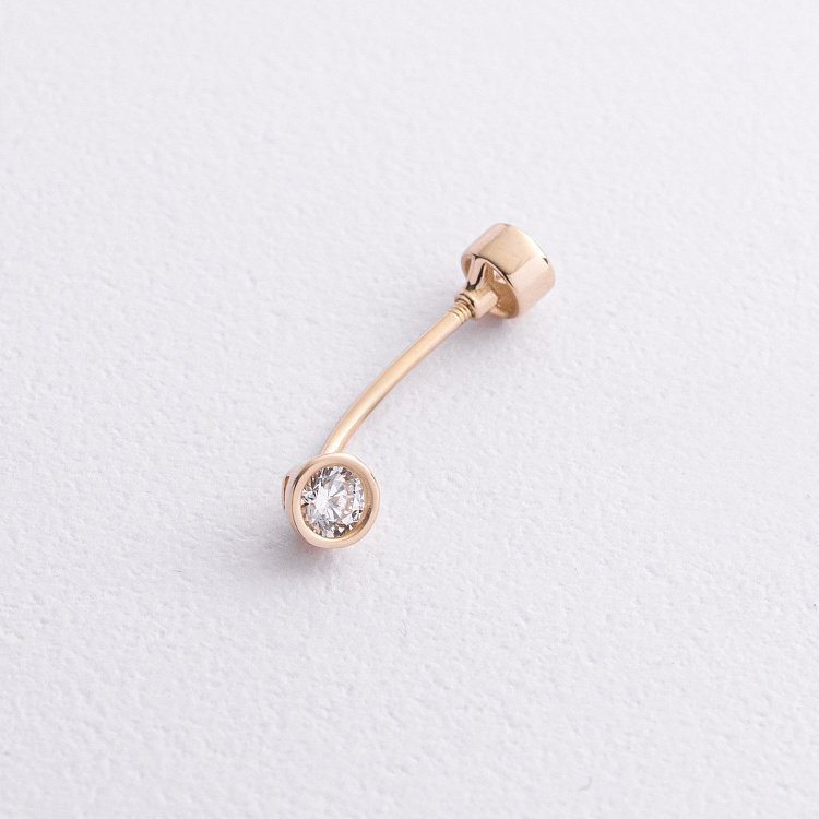 Золотий пірсинг у пупок (фіаніти) пир00272 - 1 Золотий пірсинг у пупок (фіаніти) пир00272 від ювелірного магазину Онікс - 1