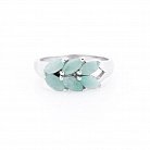 Срібний перстень з смарагдом 11901 от ювелирного магазина Оникс - 2