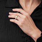 Кольцо "Love" в желтом золоте к08424 от ювелирного магазина Оникс - 1