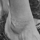 Золотой браслет "Клевер" на ногу б04791 от ювелирного магазина Оникс - 2