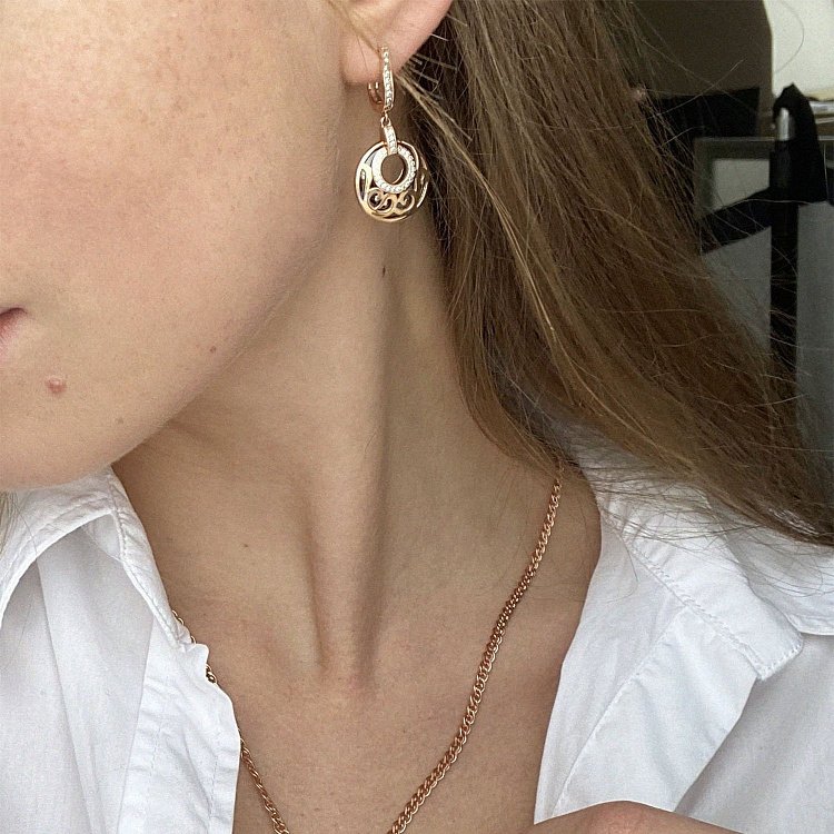 Ексклюзивні золоті сережки с03936 від ювелірного магазину Онікс - 2