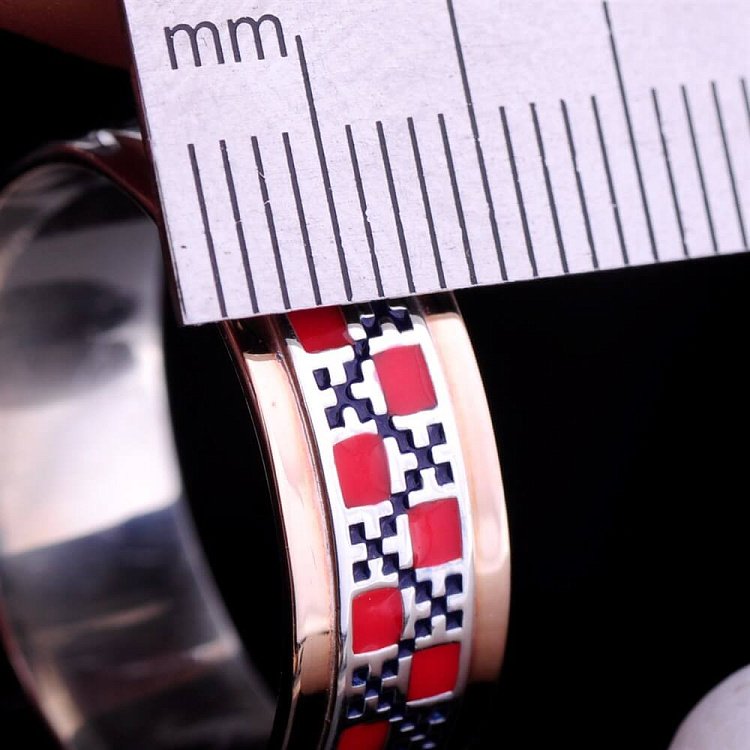 Срібний перстень "Українська вишивка" 715(к) від ювелірного магазину Онікс - 1