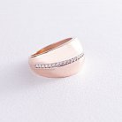 Золото кольцо с белыми фианитами к06570 от ювелирного магазина Оникс