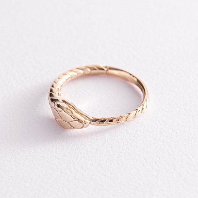 Золотое кольцо "Змей Уроборос" к07001