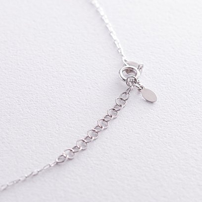 Серебряное колье с фианитами 181024 №4