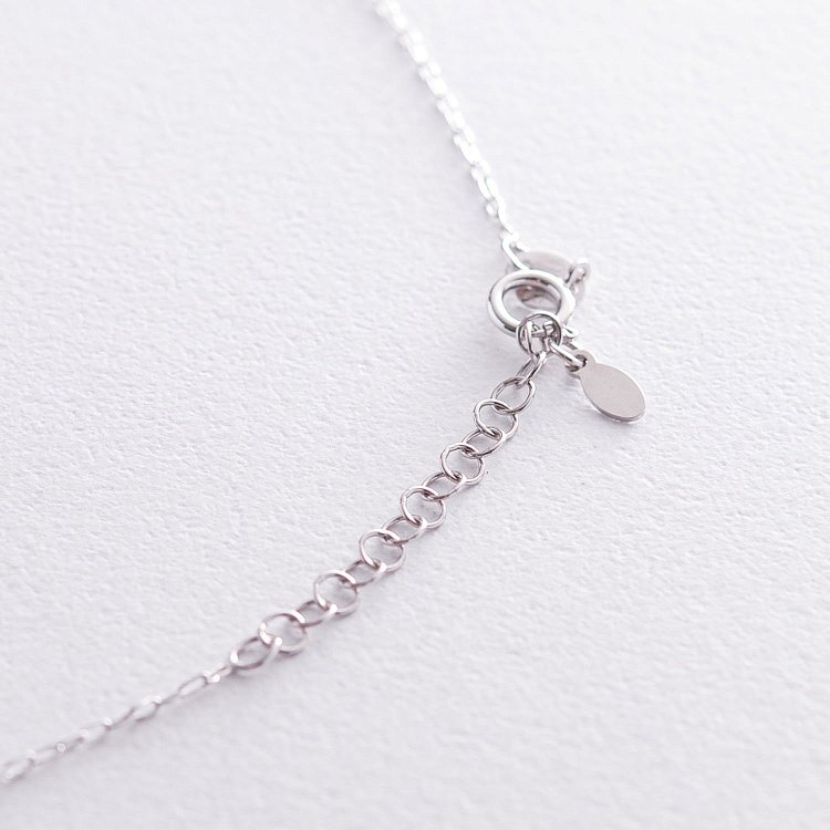 Серебряное колье с фианитами 181024 от ювелирного магазина Оникс - 3