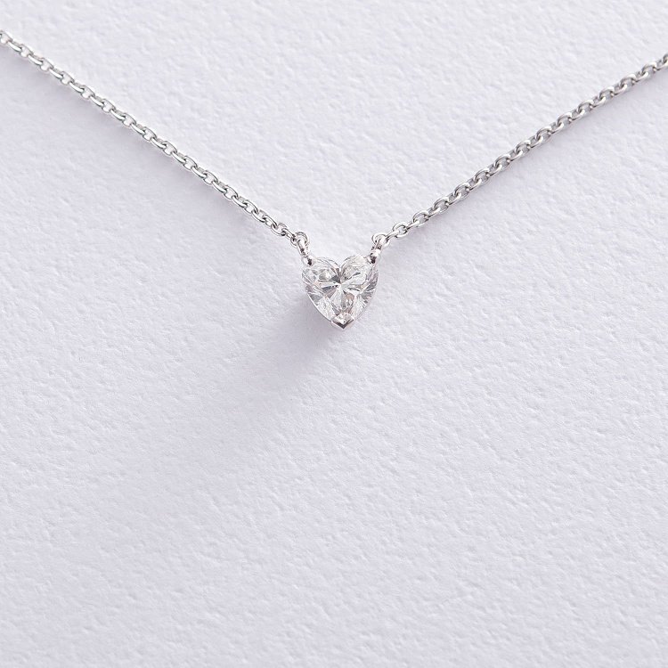 Золоте кольє з діамантом "Сердечко" колб0052nl від ювелірного магазину Онікс