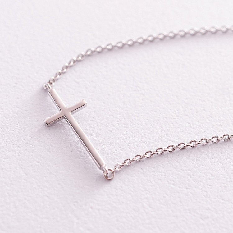 Серебряный браслет "Крестик" 2081 от ювелирного магазина Оникс - 2