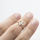 Золотое кольцо "Клевер" с фианитом (на фалангу) к231 от ювелирного магазина Оникс - 2
