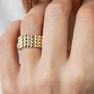 Широкое кольцо "Бьянка" в желтом золоте к07358 от ювелирного магазина Оникс - 18