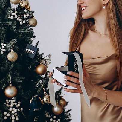 Золотой браслет "Сердечки" б04016 №10