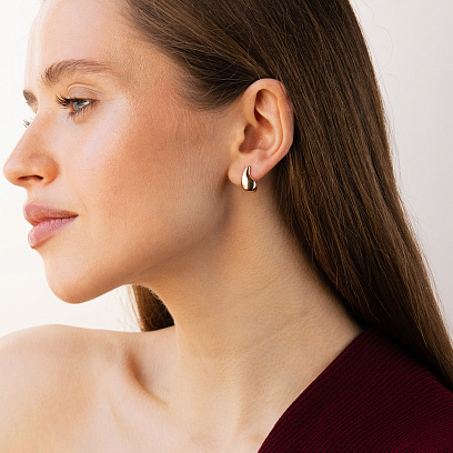 Золоті сережки "Крапельки" с09633 №2