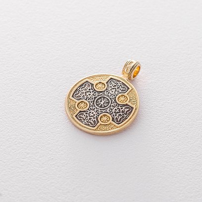 Срібна ладанка з позолотою 132299 №7